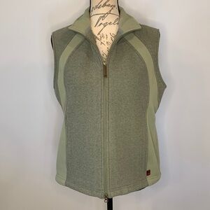 Woolrich fleece vest sage green M